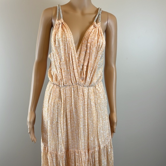 Sabina Musayev V-Neck Lorelai Silk Open Back Maxi Dress - Picture 6 of 12